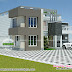 Flat roof contemporary mix 4 bhk home