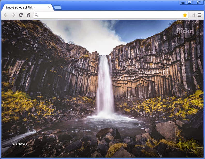 Nuova scheda Flickr Google Chrome