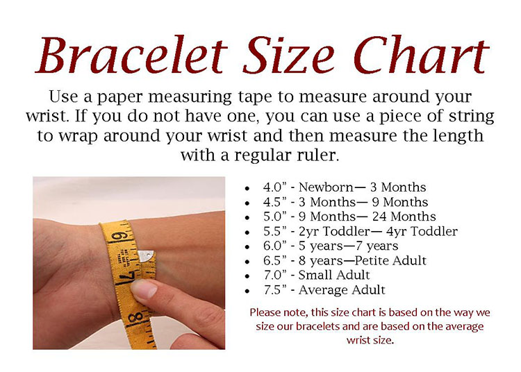 Bracelet Wire Galleries: Bracelet Size Chart