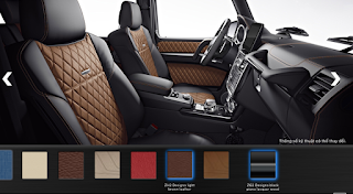 Màu nội thất Mercedes G500 2018 Nội thất Mercedes G500 2018 màu Nâu Leather ZH2