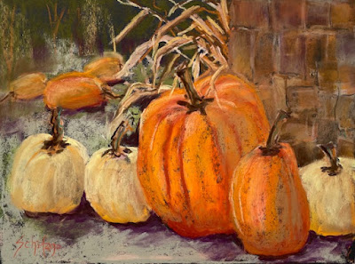 Pumpkin painting, Kath Schifano, white pumpkin,
