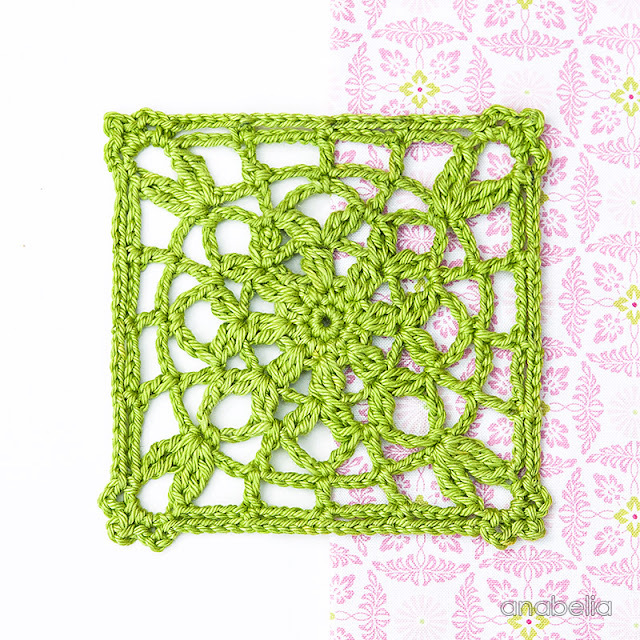 Crochet lace square Motif 4/ 2017 pattern Anabelia Craft Design Crochet lace square Motif 4/ 2017 pattern Anabelia Craft Design