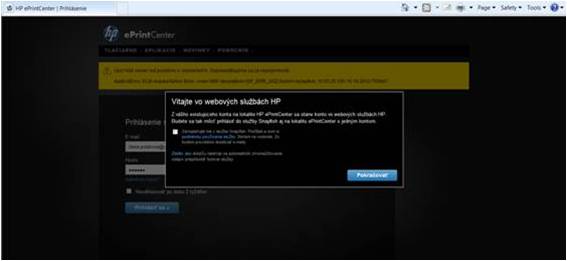 hp eprint center login