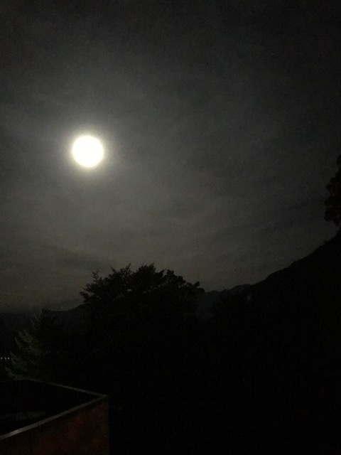 スイスで見た月