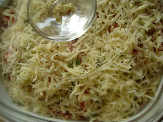 top with grated hard cheese
