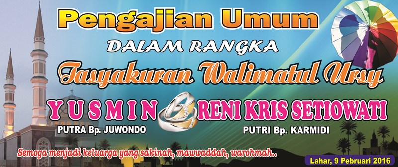 Desain Banner Pengajian Walimatul Ursy Sisi Pandang Lain