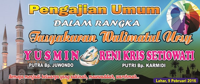 Desain Banner Pengajian Walimatul Ursy Sisi Pandang Lain