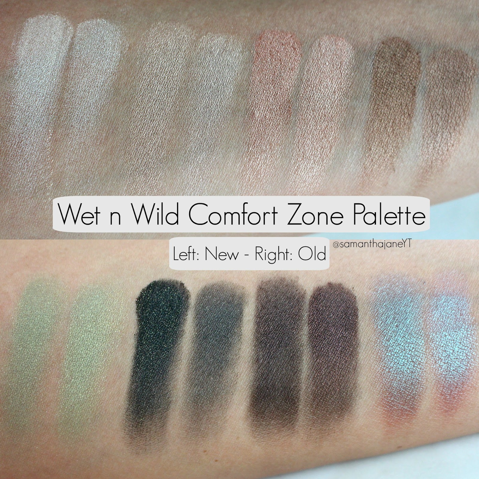 Samantha Jane New Wet N Wild Comfort Zone Palette Vs Old