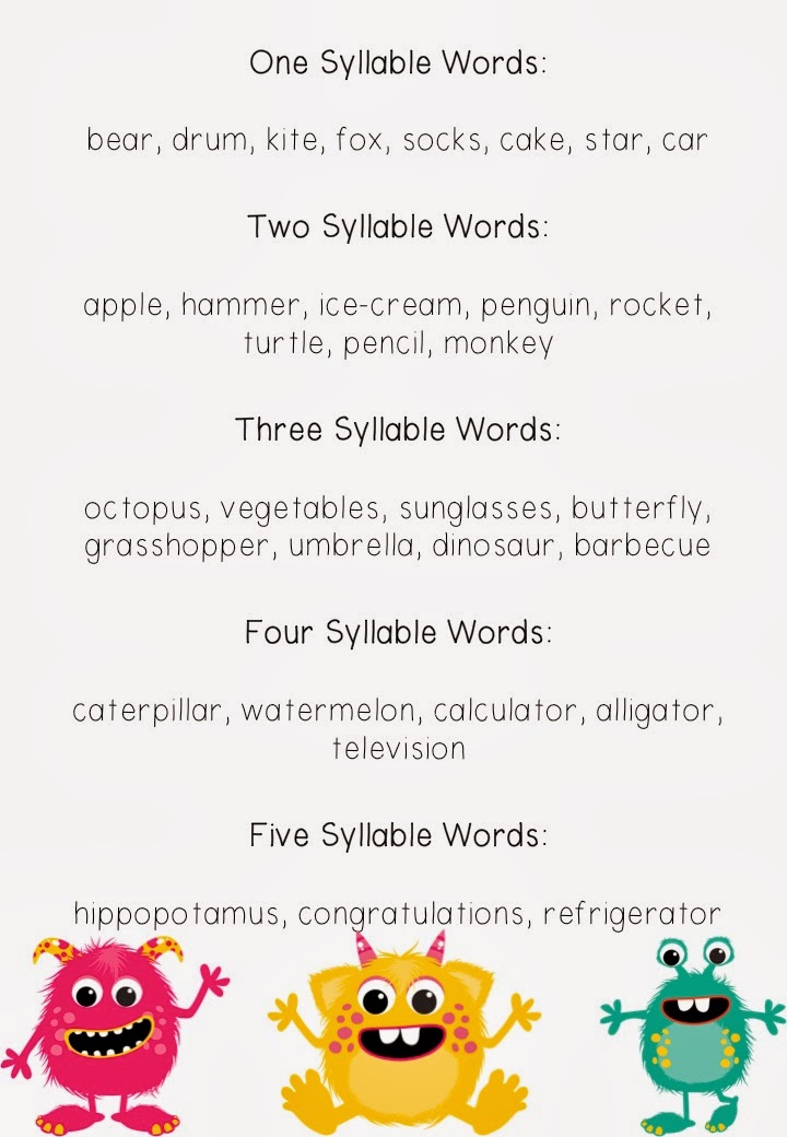 Love, Laughter and Learning in Prep! Monster Madness! A syllable sorting activity... with a