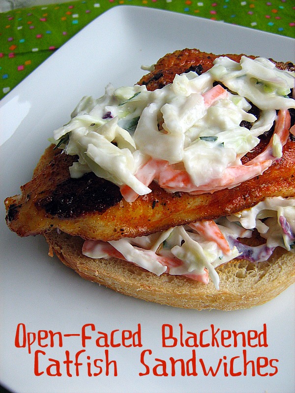 Meet Me in the Kitchen OpenFaced Blackened Catfish Sandwiches
