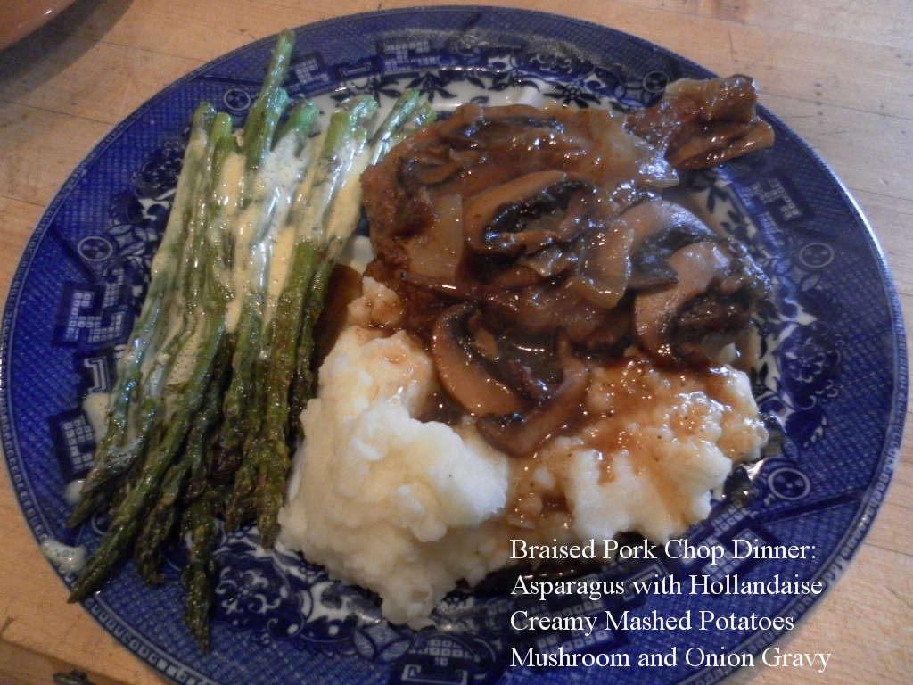 Braised Pork Chops with Mushroom and Onion Gravy