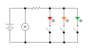 Departamento de Tecnología: Circuito eléctrico del semáforo