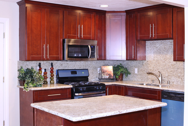 Hong Bo Hardware Supply Dark Cherry Oak Floor, Bay Window