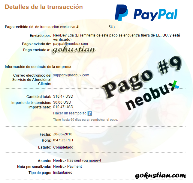 Neobux Comprobante de Pago #9