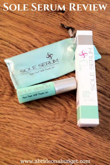 Do you ever get sore feet from wearing heels? Sole Serum can help. Check out this Sole Serum review from www.abrideonabudget.com.