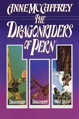 http://www.goodreads.com/book/show/61942.The_Dragonriders_of_Pern