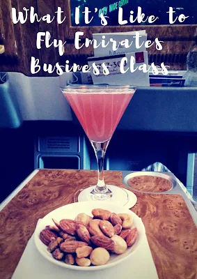 Pinterest Pin: What It's Like to Fly Emirates Business Class