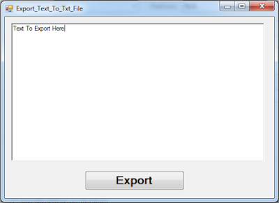 vb net export text to txt file