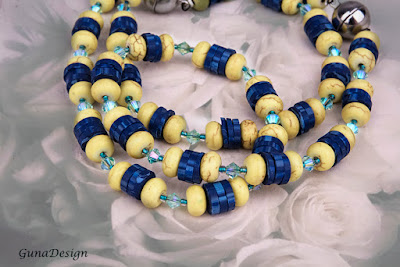 gunadesign guna andersone Yellow Turquoise Necklace and Bracelet 
