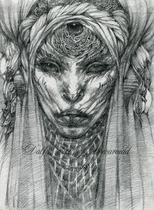 10-Cat-Witch-Olga-Anwaraidd-Drawings-Fantasy-Portraits-Imaginary-Characters-www-designstack-co
