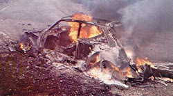 Primera montura de Chatriot. Destruida por el fuego en el rally de Garrigues de 1985. Decoraci