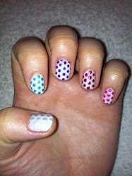 shellac nail polka cnd rainbow dots nails designs polish dot brush dotty chevron silver maddie creative fun purple chrome