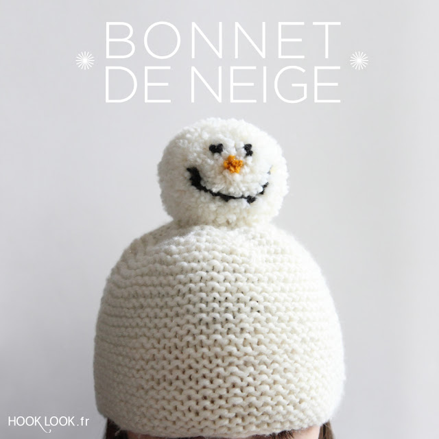 Tutoriel bonnet de neige au tricot pour enfant