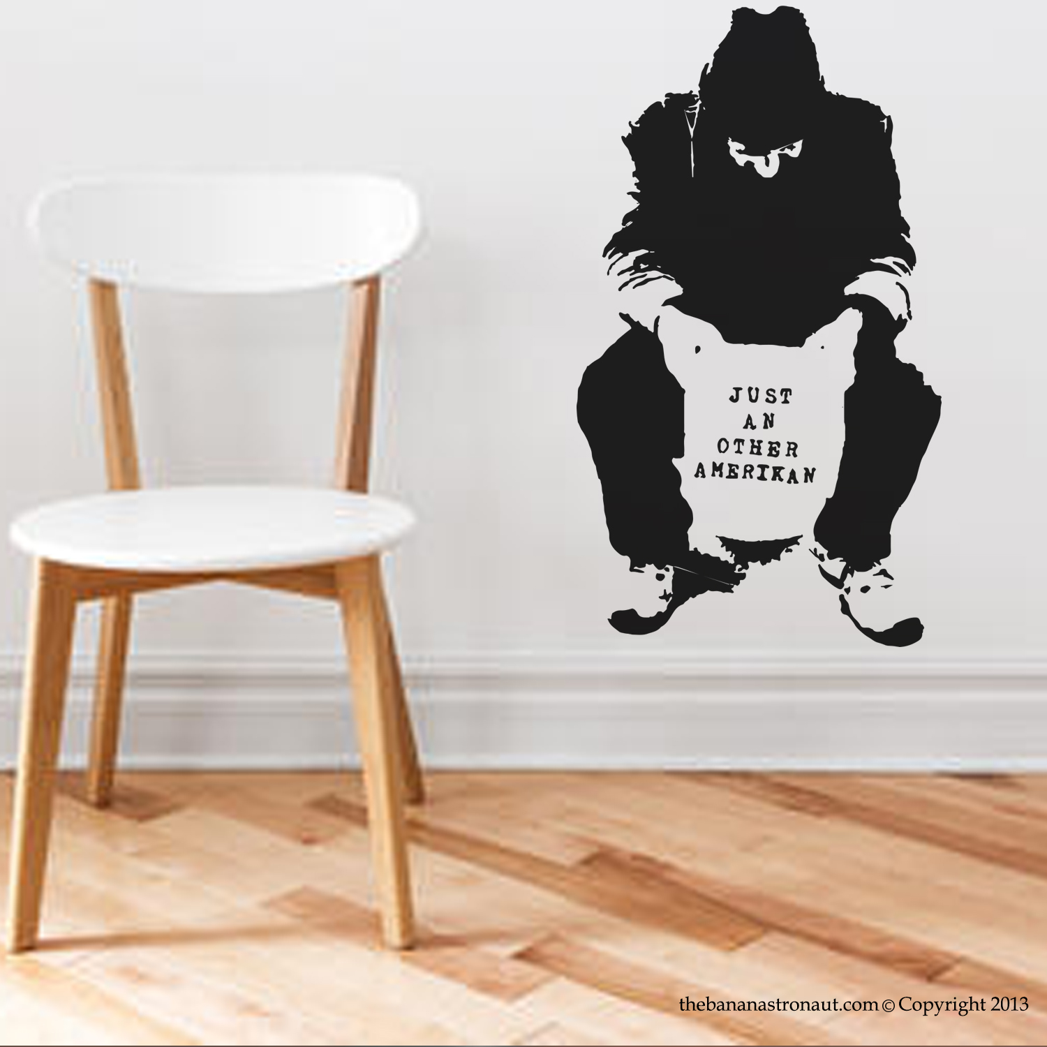 bananAstronaut DIY Home Decorate Idea Banksy Wall Decal Just American Street Art Modern