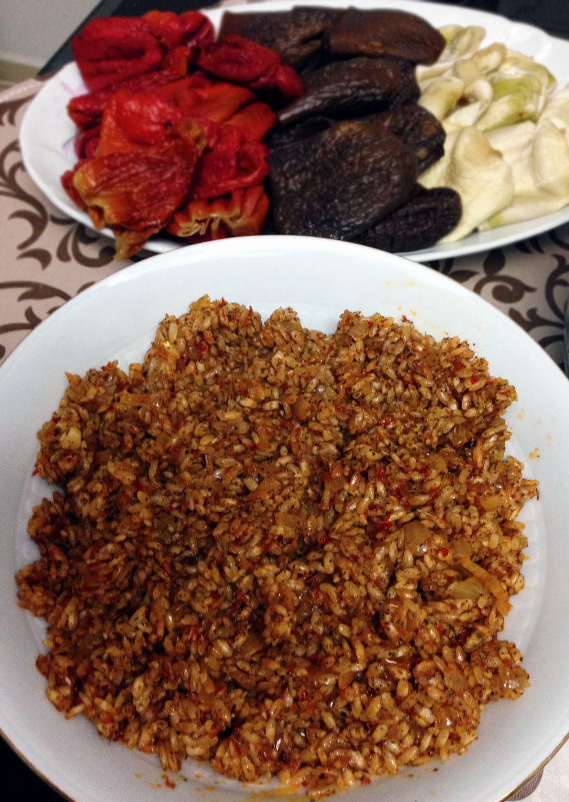 Berna�s Kitchen Kaburga Etli Antep Usulü Kuru Patlıcan, Biber, Kabak