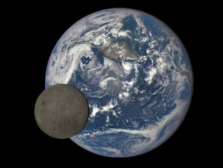 The far (and illuminated) side of the moon. NASA