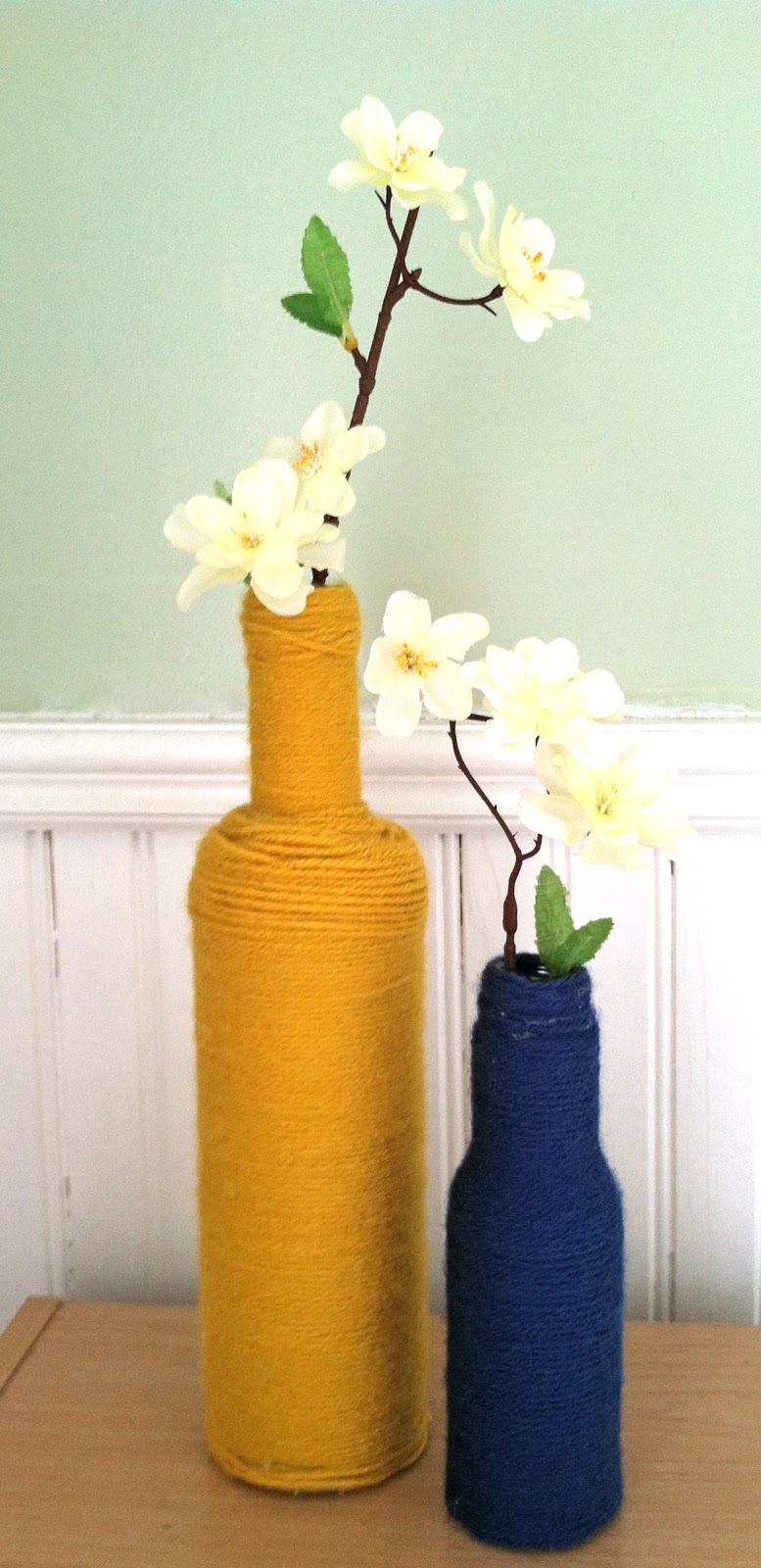 A Simple Touch Yarn Wrapped Vases