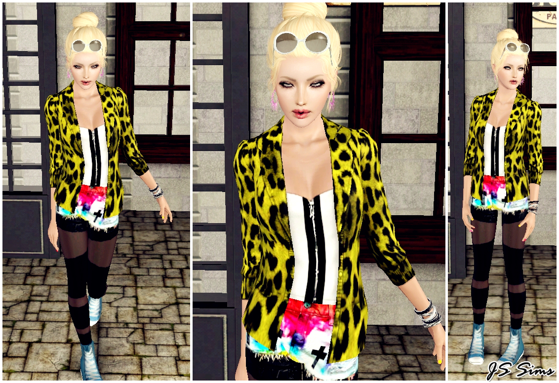 [JS SIMS 3] Gothic Corse With Long Blazer | move to js-sims.blogspot.com
