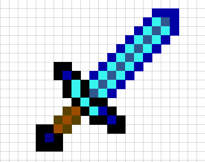 Featured image of post Diamond Sword Pixel Art Minecraft
