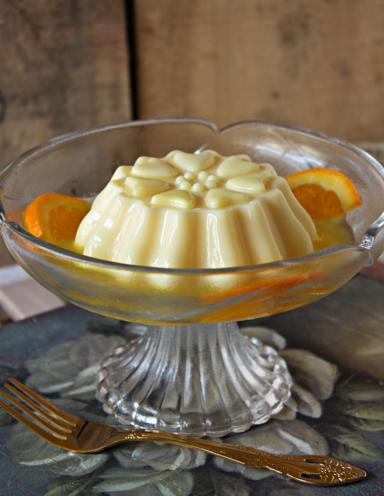 Cherry on a Cake MILK JELLY WITH LEMON ORANGE SAUCE