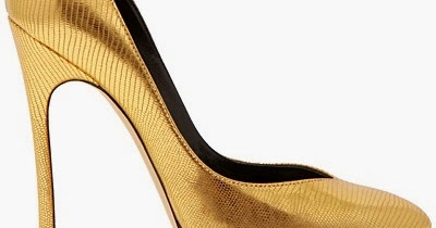 Golden party shoes College Fashion