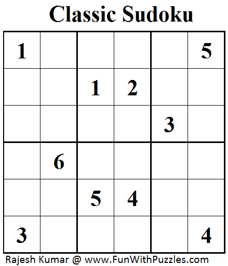 Classic Sudoku (Mini Sudoku Series #47)