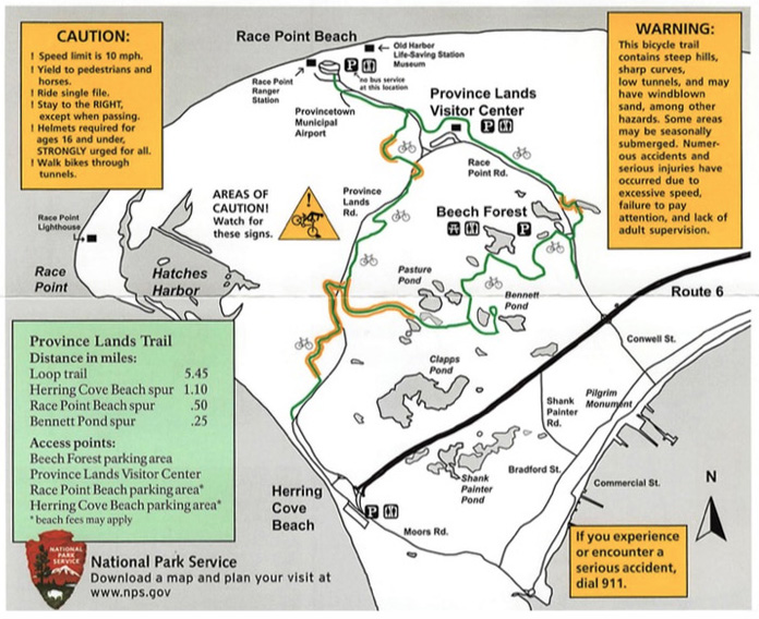 Province Lands Bike Trail Map Theyearrounder's Guide To Provincetown: Enjoy Provincetown's Amazing Bike  Trails