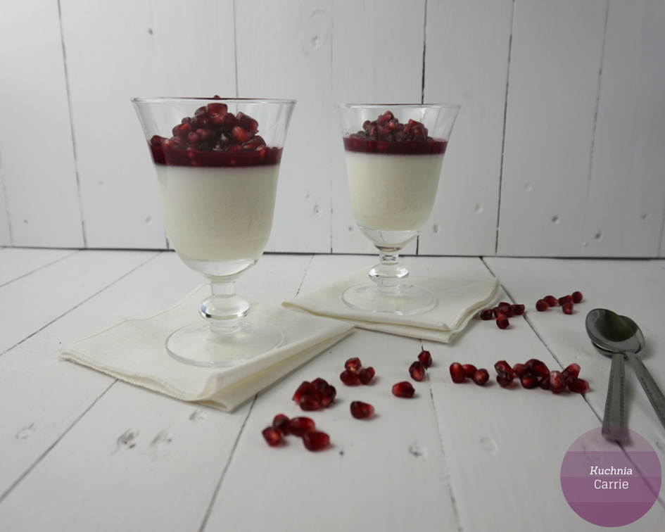 Kuchnia Carrie Panna cotta kokosowa z granatem