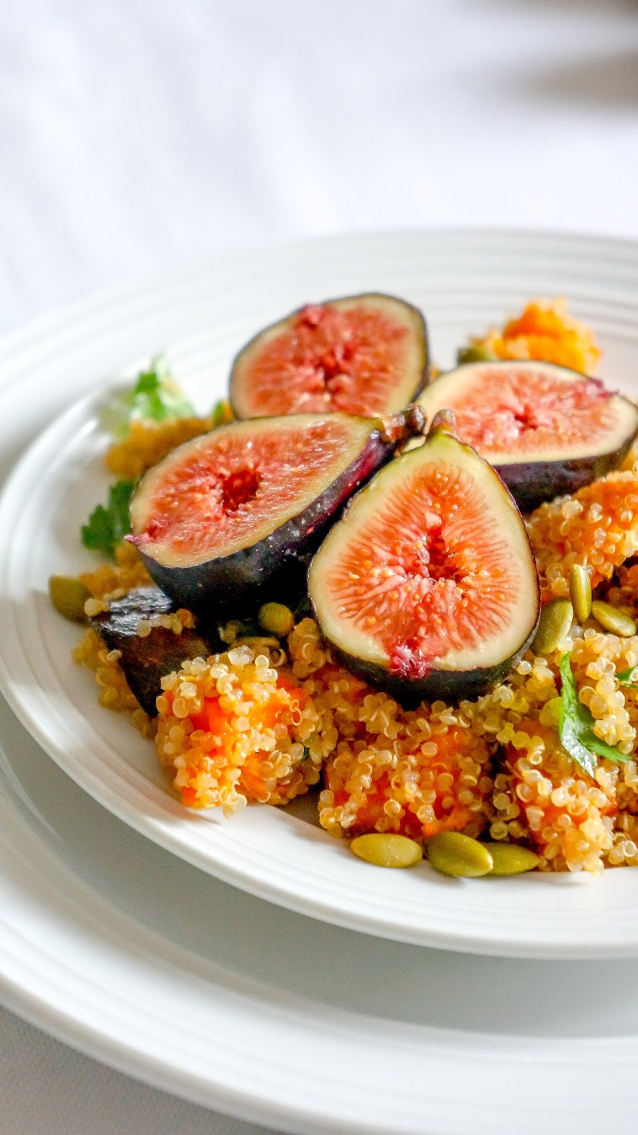 Quinoa salad with roasted sweet potatoes and figs Tera Solara