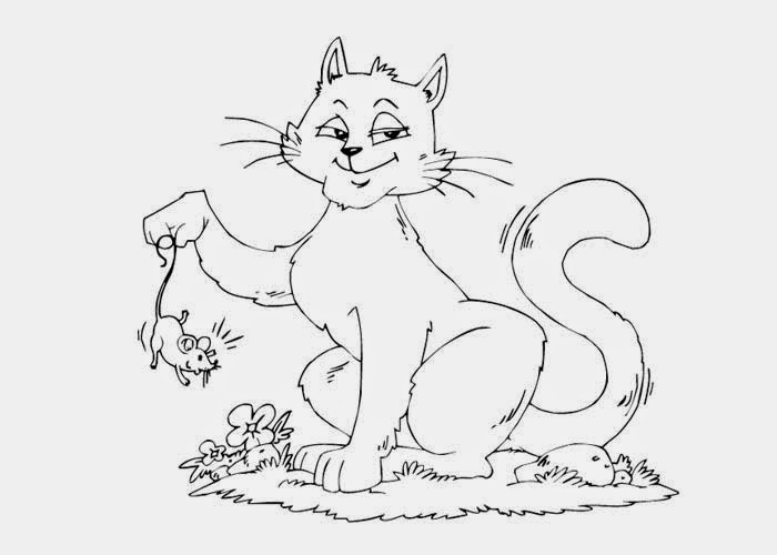 Cat and mouse coloring pages | Free Coloring Pages and Coloring Books