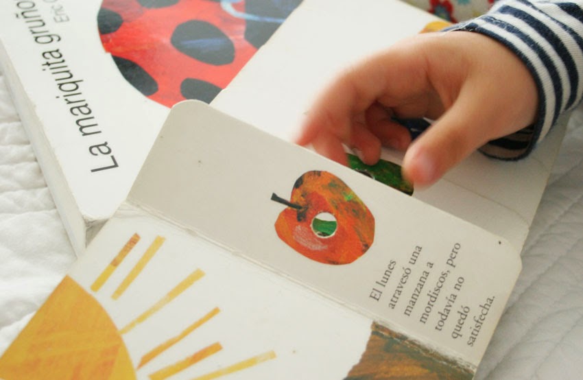 Detalle la oruguita glotona Eric Carle