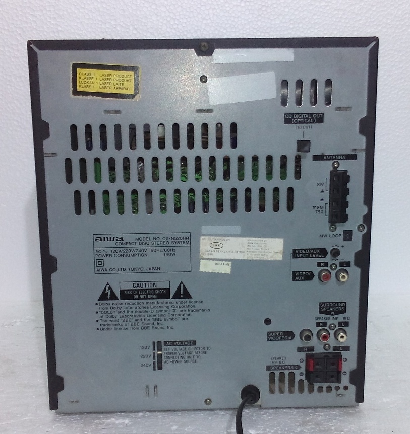 BARANG BARANG ELEKTRIK TERPAKAI DAN RARE: Hifi AIWA Model NSX-520