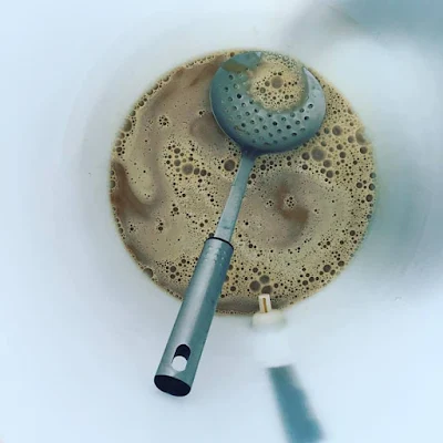 beer wort with spoon