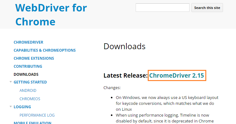 chrome driver 32 bit download for selenium webdriver