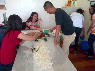 Boodle fight lunch at Office