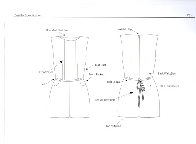 Fashion diary: Year 2 Design Realisation: Final Design & Technical Package
