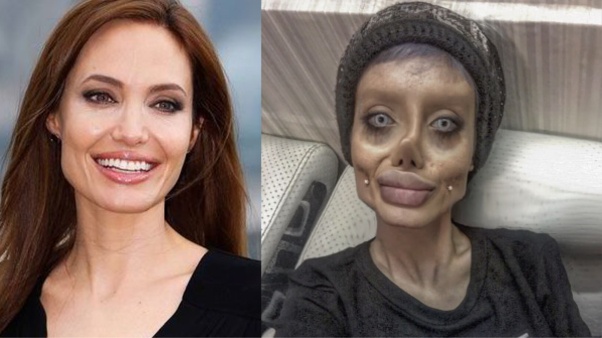 "Zombie Girl" per sembrare Angelina Jolie, arrestata in Iran.