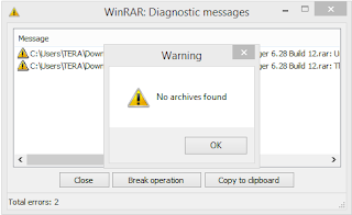 WinRar Diagnostic Messager