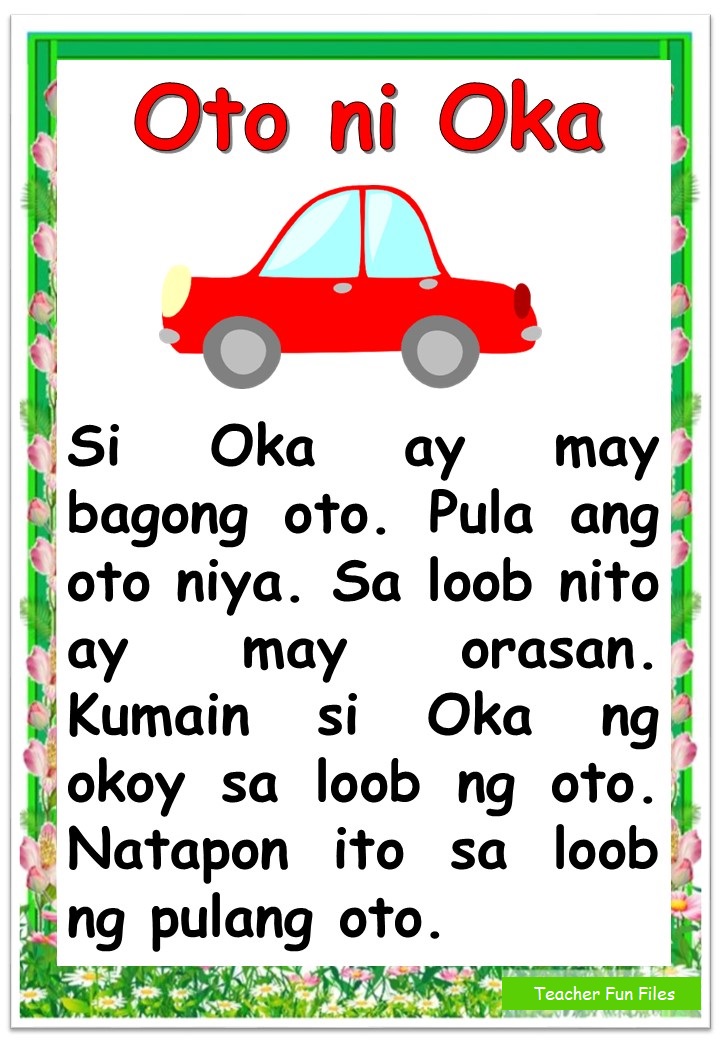 Teacher Fun Files Tagalog Reading Passages 4