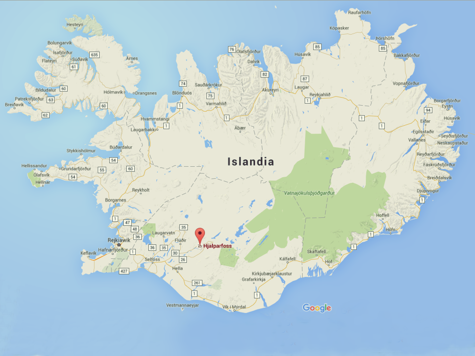 mapa Islandii, Islandia, mapa